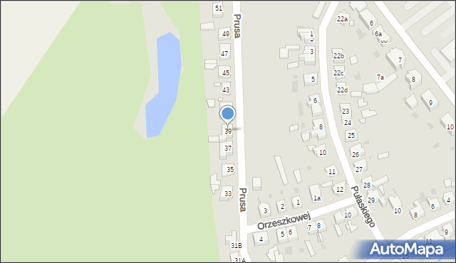 Sulechów, Prusa Bolesława, 39, mapa Sulechów