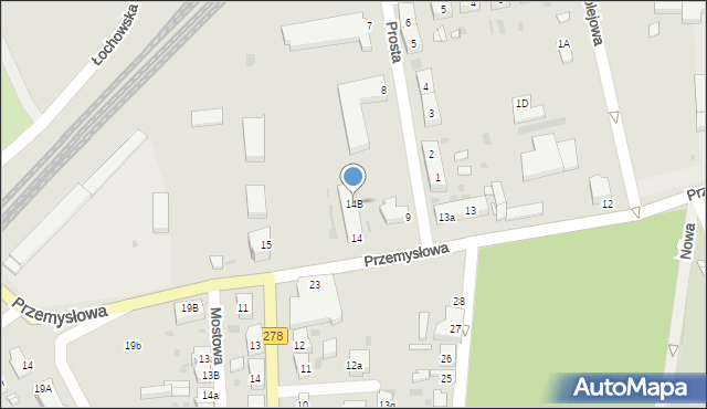 Sulechów, Przemysłowa, 14B, mapa Sulechów