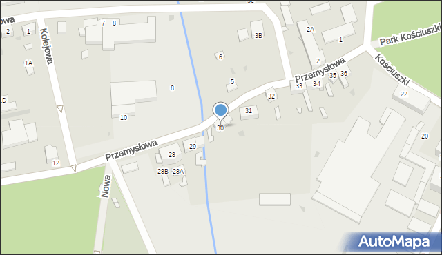 Sulechów, Przemysłowa, 30, mapa Sulechów