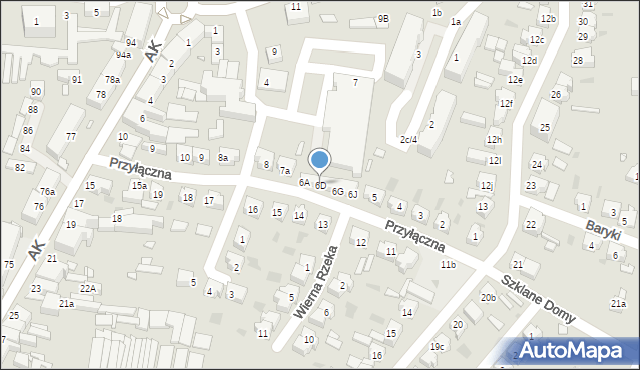 Sulechów, Przyłączna, 6D, mapa Sulechów