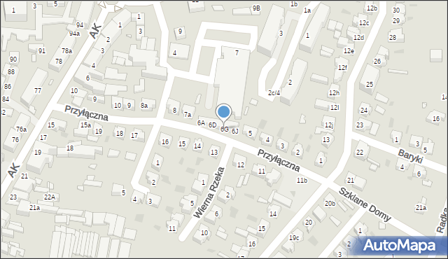 Sulechów, Przyłączna, 6G, mapa Sulechów