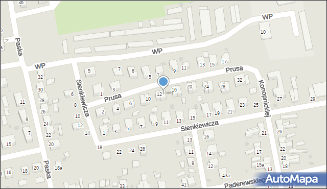 Sulęcin, Prusa Bolesława, 14, mapa Sulęcin