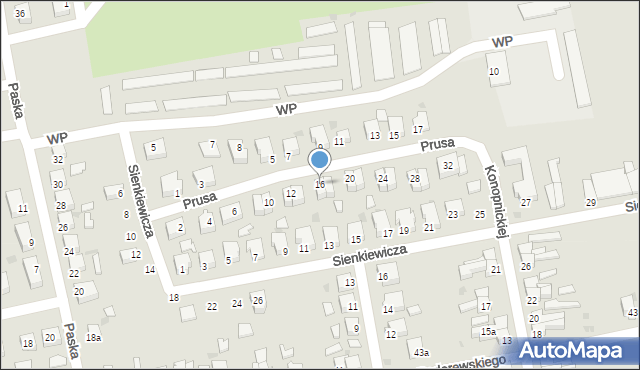 Sulęcin, Prusa Bolesława, 16, mapa Sulęcin