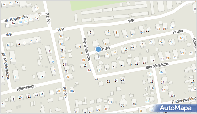 Sulęcin, Prusa Bolesława, 2, mapa Sulęcin