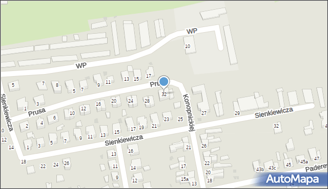 Sulęcin, Prusa Bolesława, 32, mapa Sulęcin