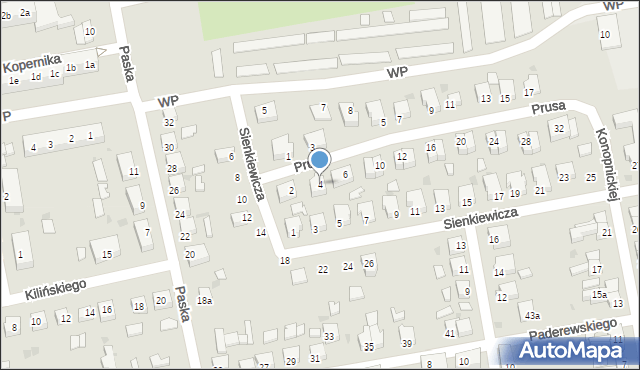 Sulęcin, Prusa Bolesława, 4, mapa Sulęcin