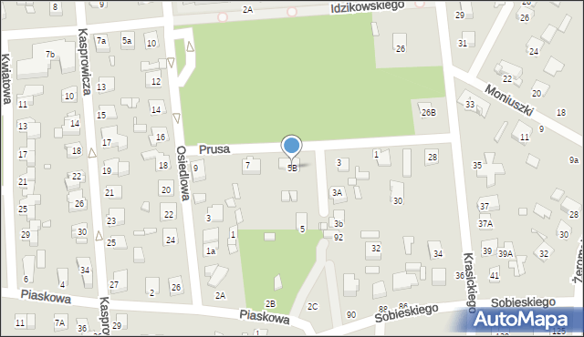 Sulejówek, Prusa, 5B, mapa Sulejówek