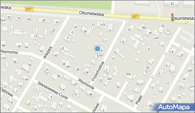 Sulejówek, Przechodnia, 3, mapa Sulejówek