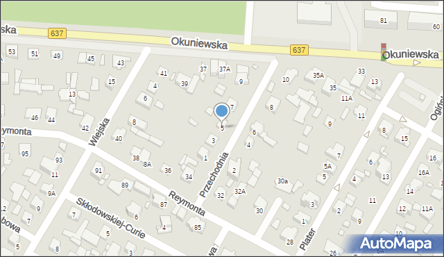 Sulejówek, Przechodnia, 5, mapa Sulejówek