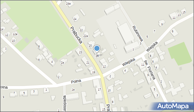 Susz, Prabucka, 16, mapa Susz