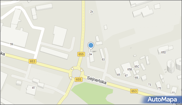 Suwałki, Przemysłowa, 2A, mapa Suwałk