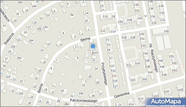 Swarzędz, Przybylskiego Jakuba, 20, mapa Swarzędz