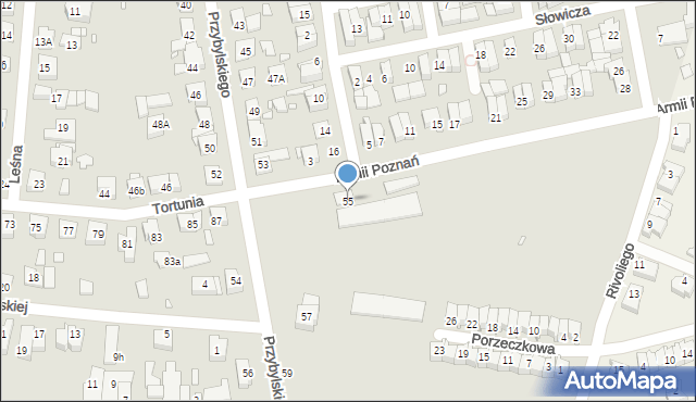 Swarzędz, Przybylskiego Jakuba, 55, mapa Swarzędz