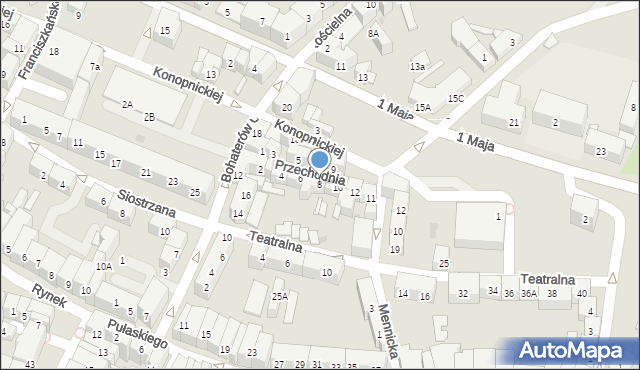 Świdnica, Przechodnia, 8, mapa Świdnicy