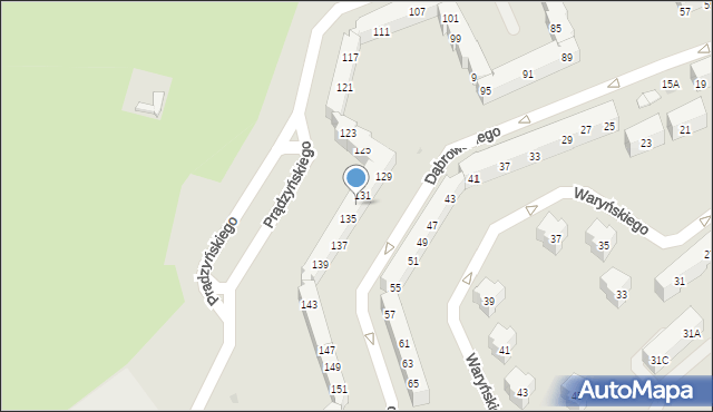 Świdnica, Prądzyńskiego Ignacego, gen., 133, mapa Świdnicy