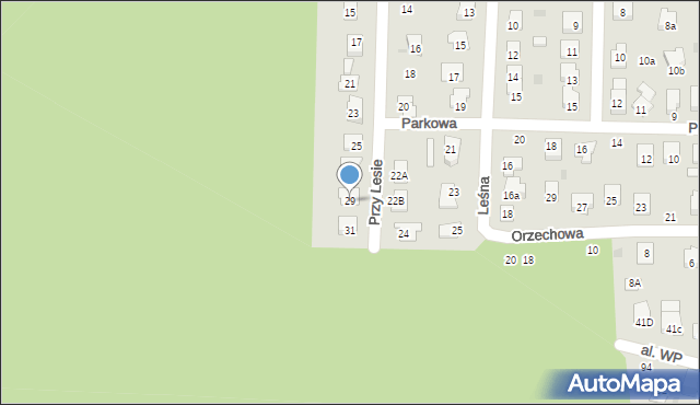 Świdnik, Przy Lesie, 29, mapa Świdnika