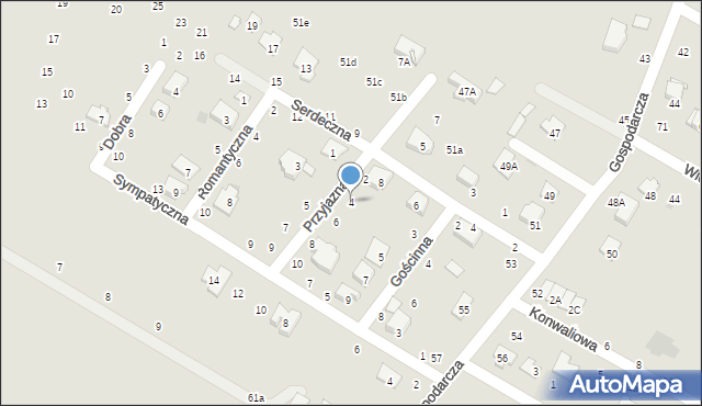 Świdnik, Przyjazna, 4, mapa Świdnika