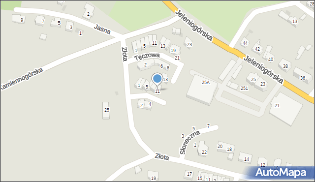 Świebodzice, Promienna, 11, mapa Świebodzice