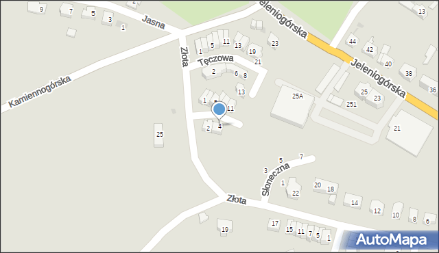 Świebodzice, Promienna, 4, mapa Świebodzice