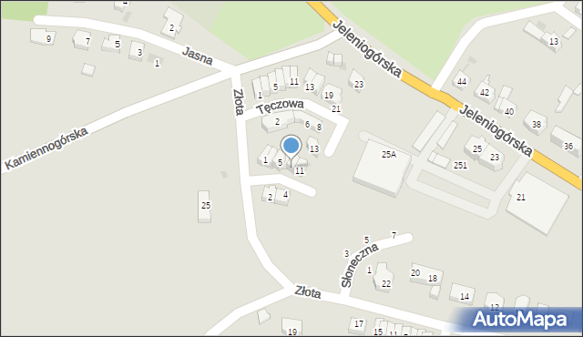 Świebodzice, Promienna, 9, mapa Świebodzice