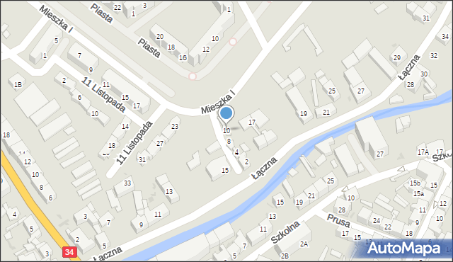 Świebodzice, Przechodnia, 10, mapa Świebodzice