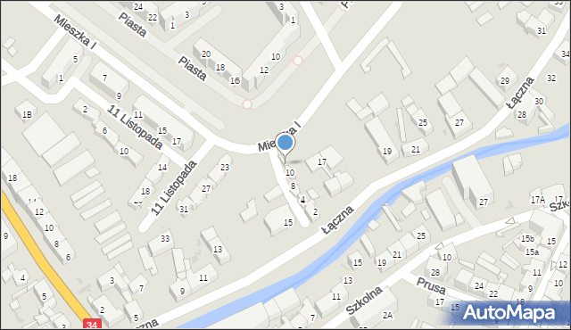 Świebodzice, Przechodnia, 12, mapa Świebodzice