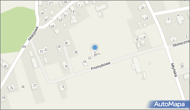 Święta, Promykowa, 20, mapa Święta