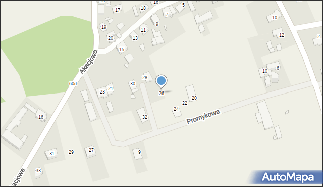 Święta, Promykowa, 26, mapa Święta