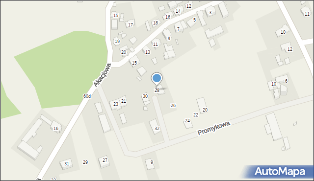 Święta, Promykowa, 28, mapa Święta