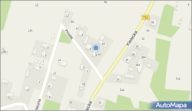 Święta Katarzyna, Prosta, 4, mapa Święta Katarzyna