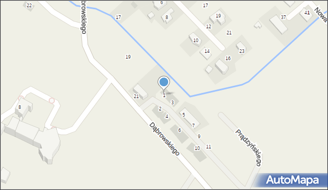 Święta Katarzyna, Prądzyńskiego Ignacego, gen., 1, mapa Święta Katarzyna