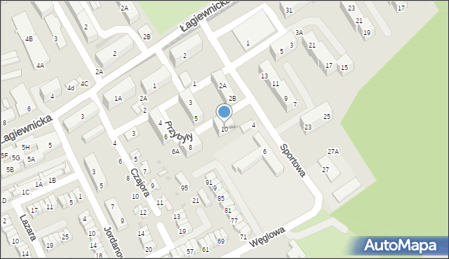 Świętochłowice, Przybyły Jana, 10, mapa Świętochłowice