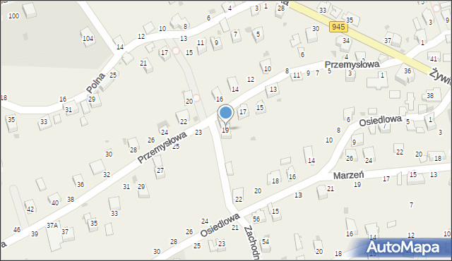 Świnna, Przemysłowa, 19, mapa Świnna