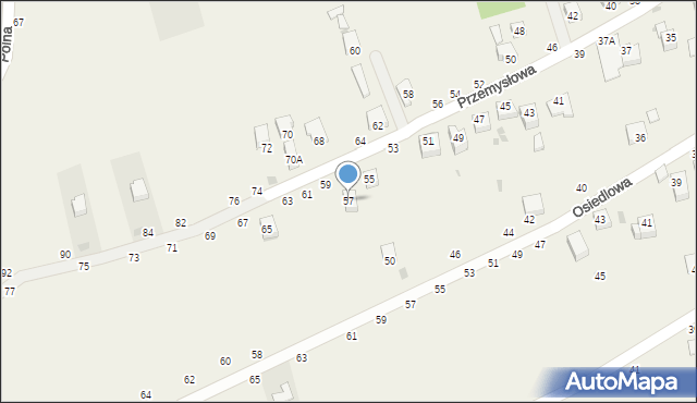 Świnna, Przemysłowa, 57, mapa Świnna