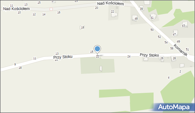 Świnna, Przy Stoku, 22, mapa Świnna