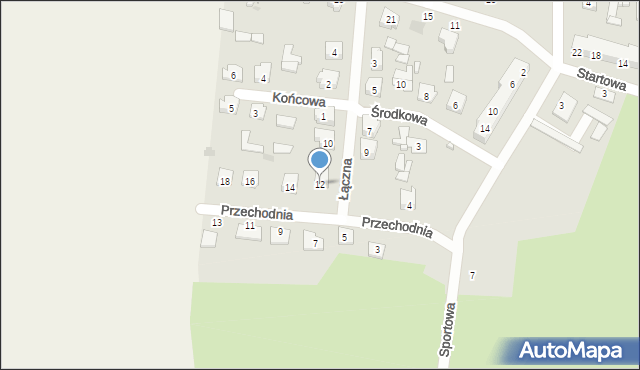 Szczebrzeszyn, Przechodnia, 12, mapa Szczebrzeszyn