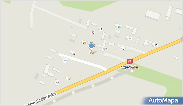 Szczebrzeszyn, Przedmieście Szperówka, 39a, mapa Szczebrzeszyn
