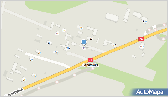 Szczebrzeszyn, Przedmieście Szperówka, 41, mapa Szczebrzeszyn