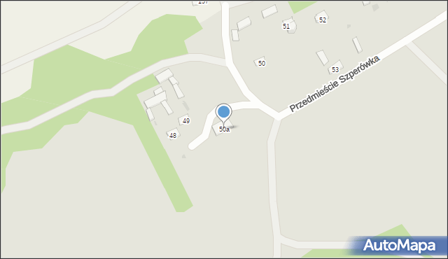 Szczebrzeszyn, Przedmieście Szperówka, 50a, mapa Szczebrzeszyn