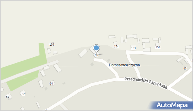 Szczebrzeszyn, Przedmieście Szperówka, 55, mapa Szczebrzeszyn