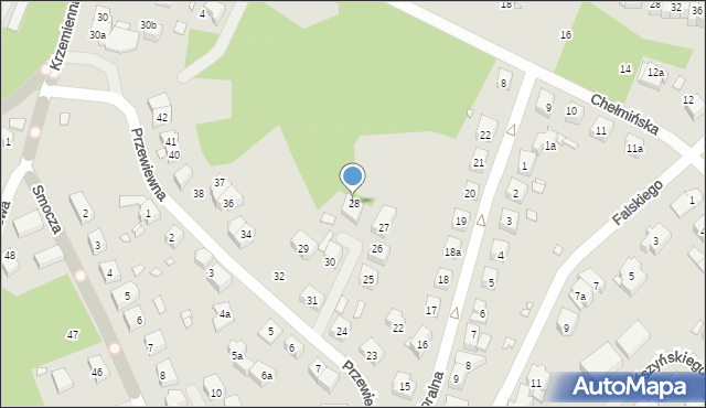 Szczecin, Przewiewna, 28, mapa Szczecina