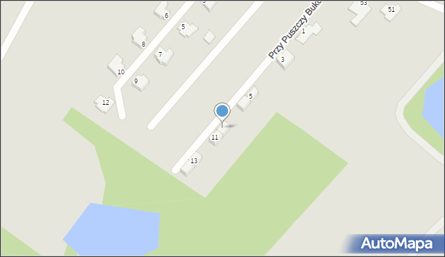 Szczecin, Przy Puszczy Bukowej, 9, mapa Szczecina