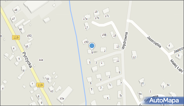 Szczecin, Przy Strumyku, 4, mapa Szczecina