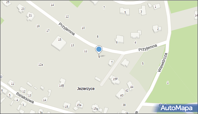 Szczecin, Przyjemna, 9, mapa Szczecina