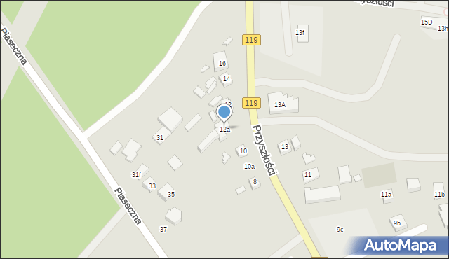 Szczecin, Przyszłości, 12a, mapa Szczecina