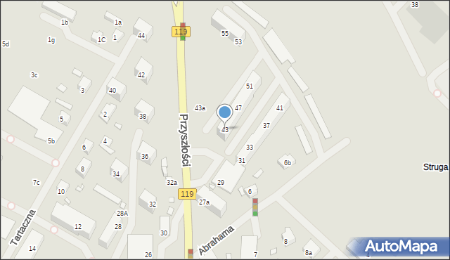 Szczecin, Przyszłości, 43, mapa Szczecina