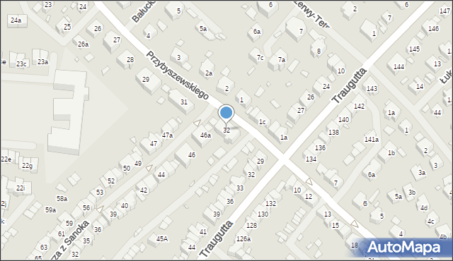 Szczecin, Przybyszewskiego Stanisława, 32, mapa Szczecina