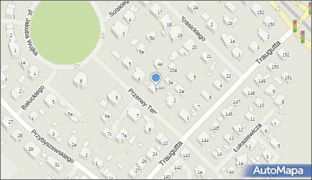 Szczecin, Przerwy-Tetmajera Kazimierza, 3, mapa Szczecina