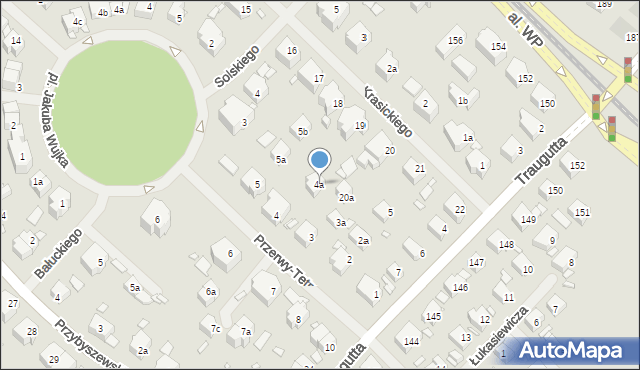 Szczecin, Przerwy-Tetmajera Kazimierza, 4a, mapa Szczecina