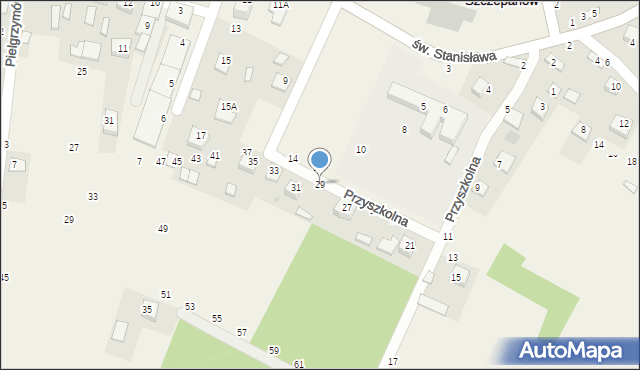 Szczepanów, Przyszkolna, 29, mapa Szczepanów